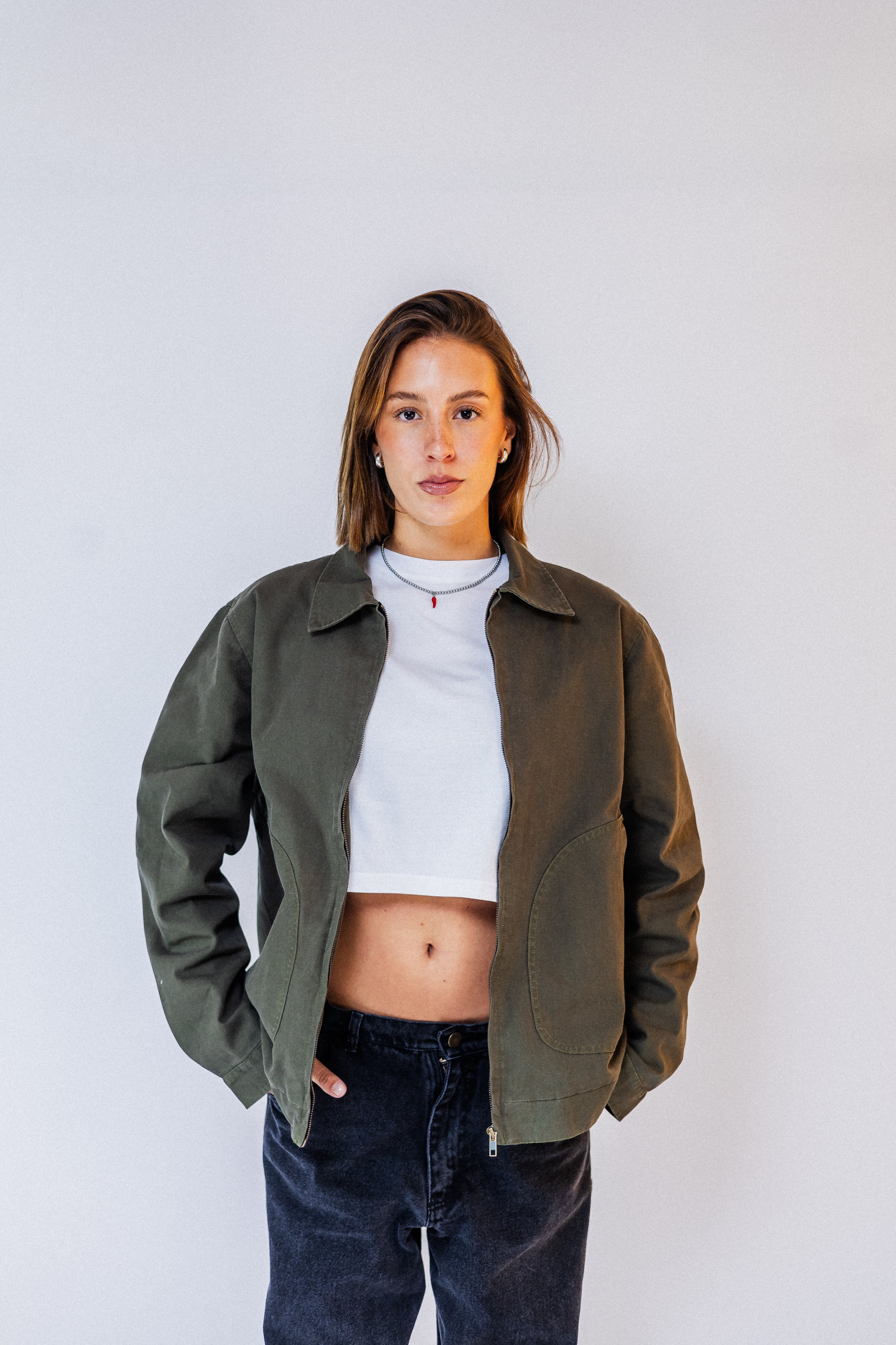 JACKET GREEN CANVAS