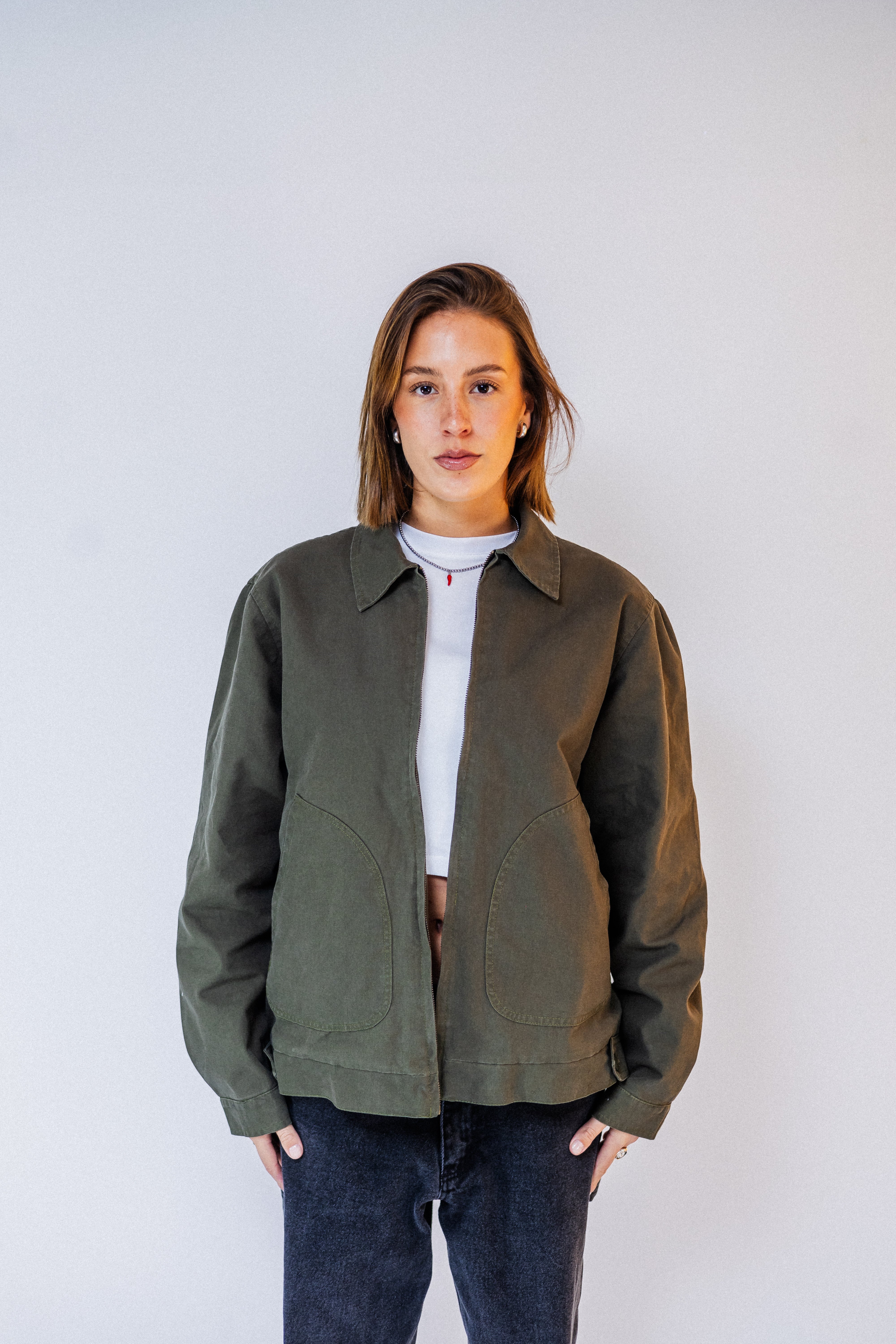 JACKET GREEN CANVAS