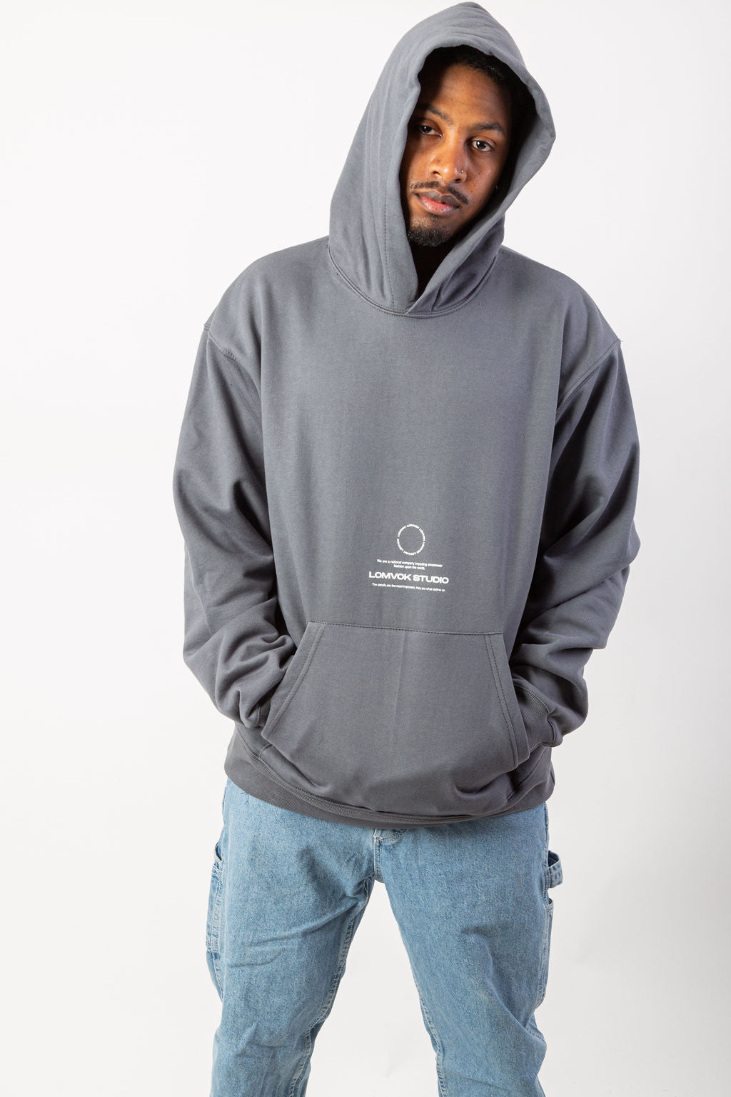 HOODIE CIRCLE GREY.