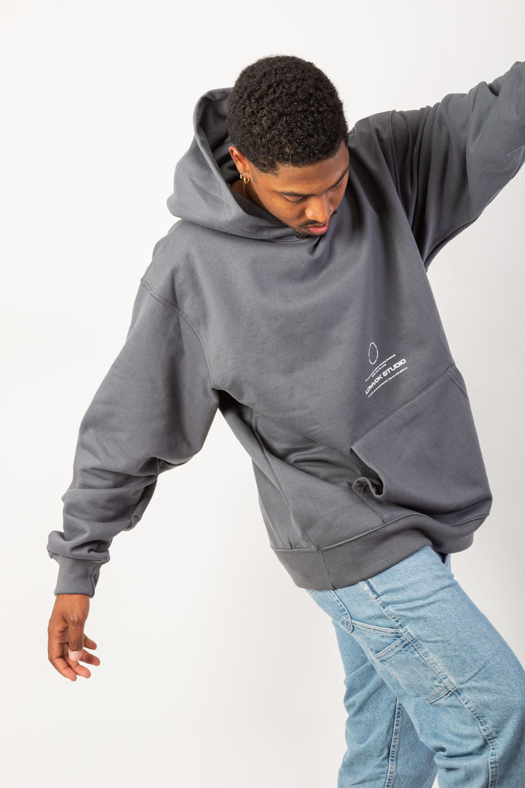 HOODIE CIRCLE GREY.