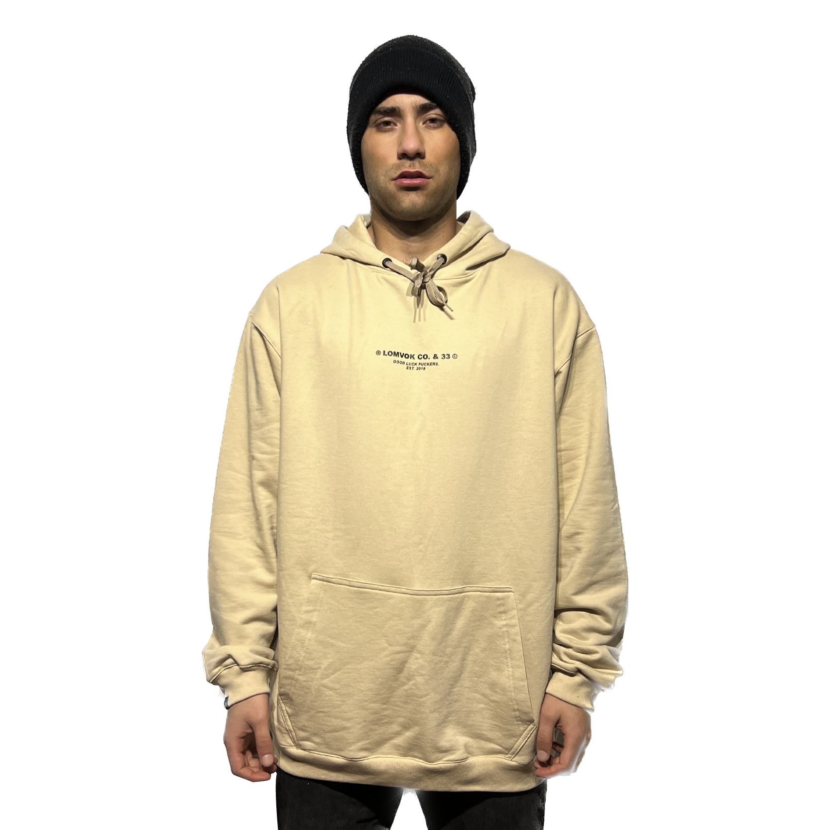 HOODIE LOMVOK CO BEIGE