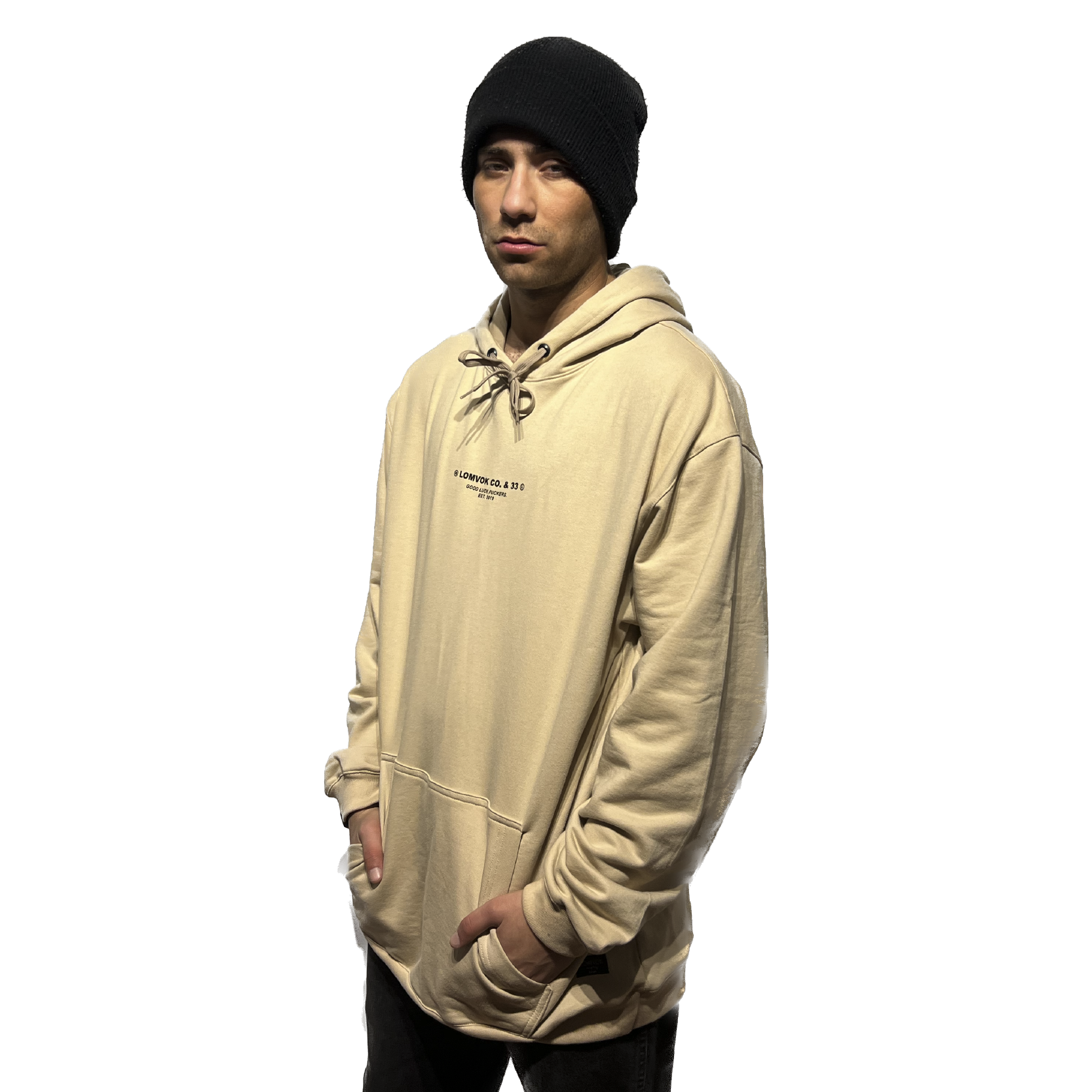 HOODIE LOMVOK CO BEIGE